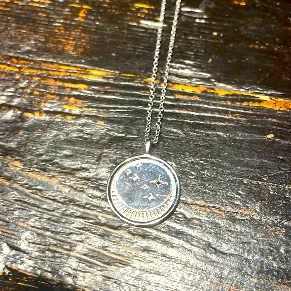 3/$20 Sterling silver stars & moon necklace